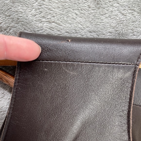 WORTH Women Genuine Leather Vest Moto Distressed Worn Luxury Soft Zip Sz 8 Brown - Picture 9 of 11